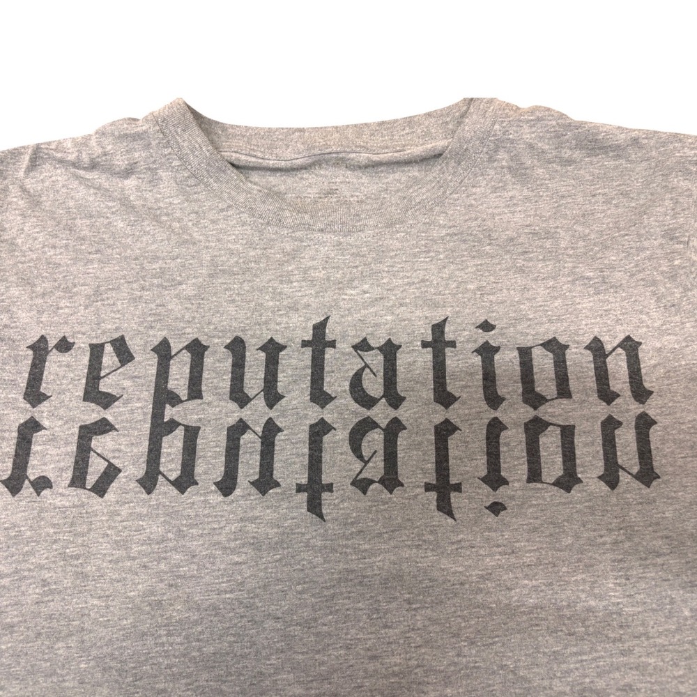 Taylor Swift Reputation Stadium Tour Gray Cropped Graphic T-Shirt Medium - Picture 2 of 2